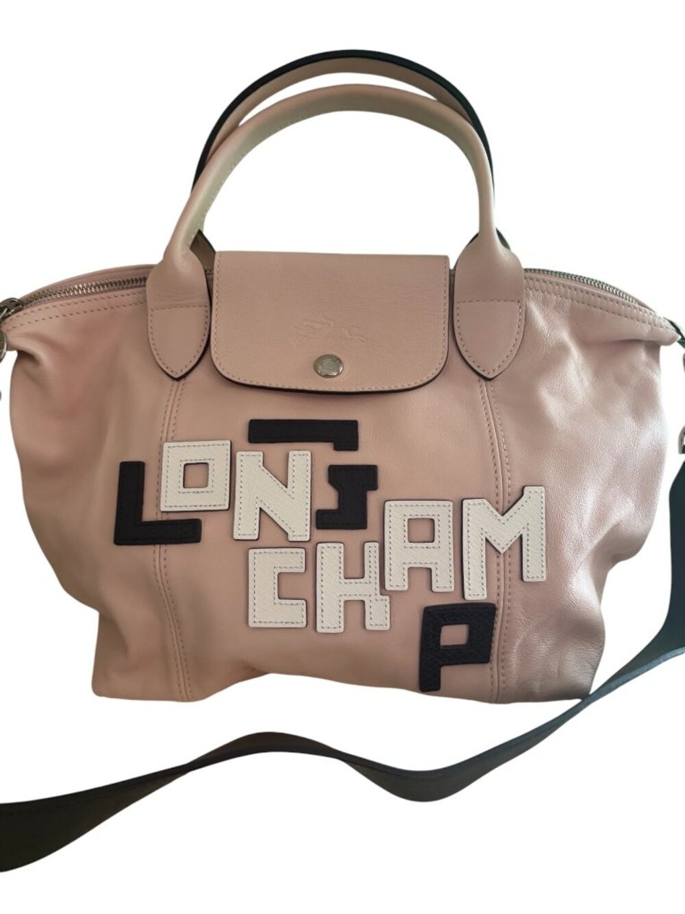 LONGCHAMP Bag Le Pliage Cuir Leather Limited Ed Pink LGP Crossbody Bag Paris